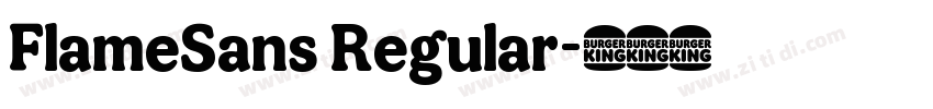 FlameSans Regular字体转换